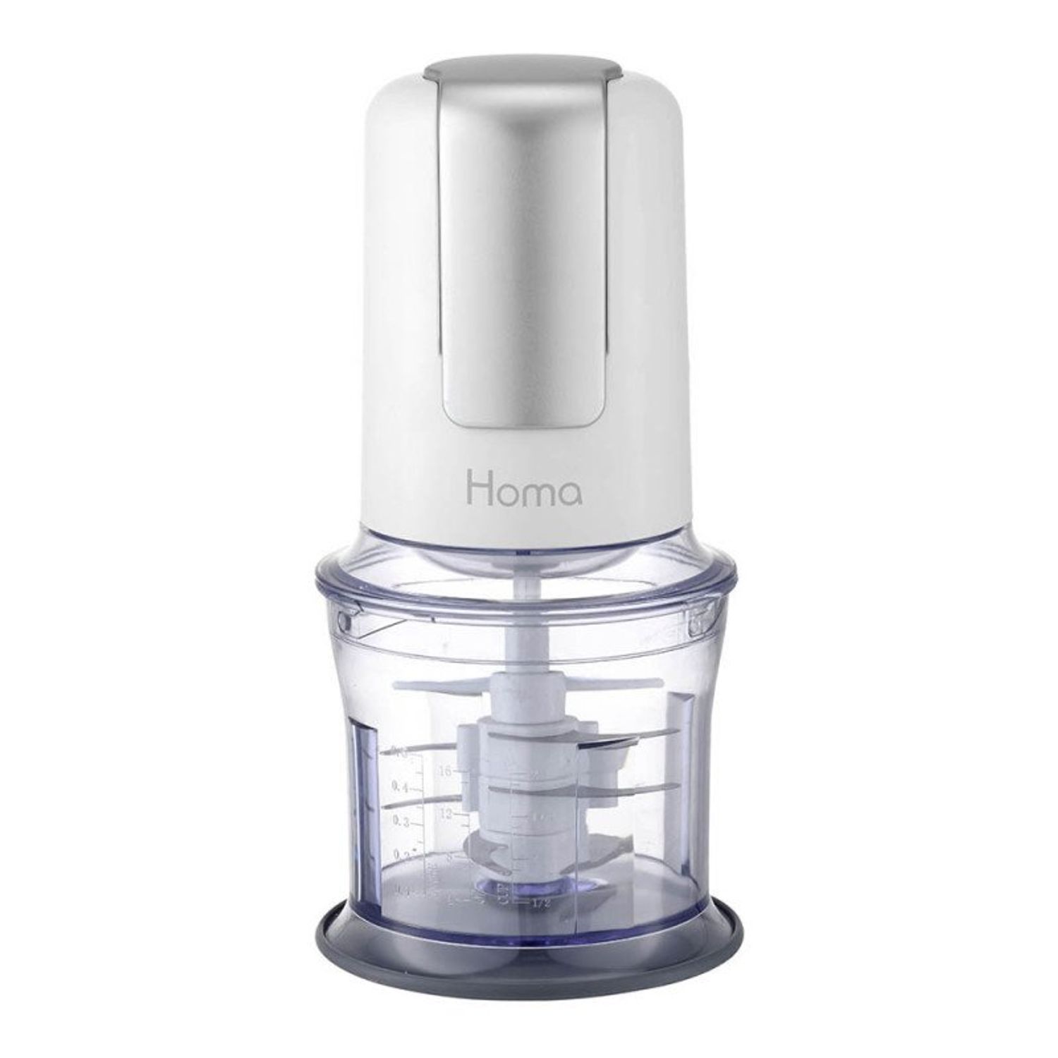 Mini tocator HOMA HBC4088, 400W, 0.5L, 3 lame, alb fotografia produsului
