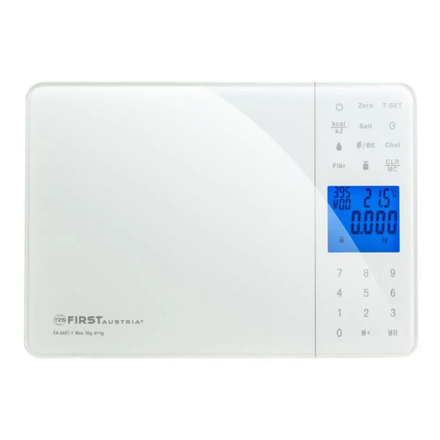 Cantar electronic pentru dieta First Austria FA-6407-1, 5kg, LCD ecran, TARA, Termometru, Alb fotografia produsului