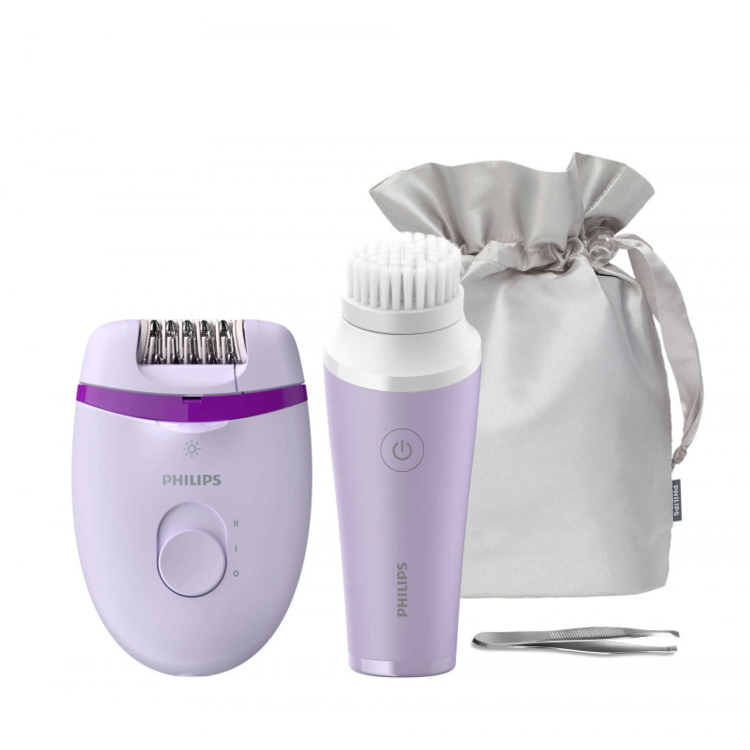 Set de epilatoare cu cablu Philips Satinelle Essential și perie de curățare a feței Philips VisaPure (BRP533 / 00) fotografia produsului