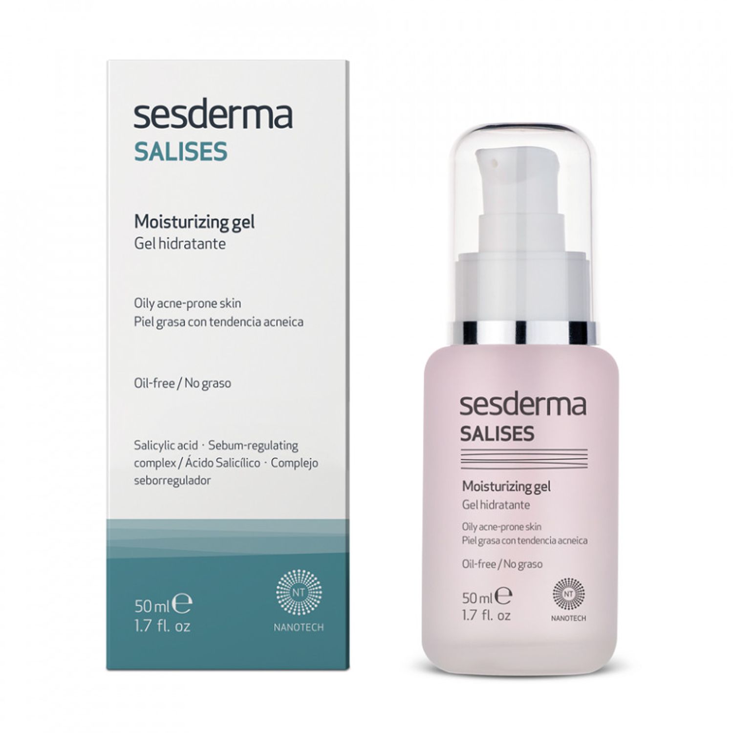 Crema-gel hidratanta pentru ten normal-mixt Sesderma Salises, 50 ml фото продукта