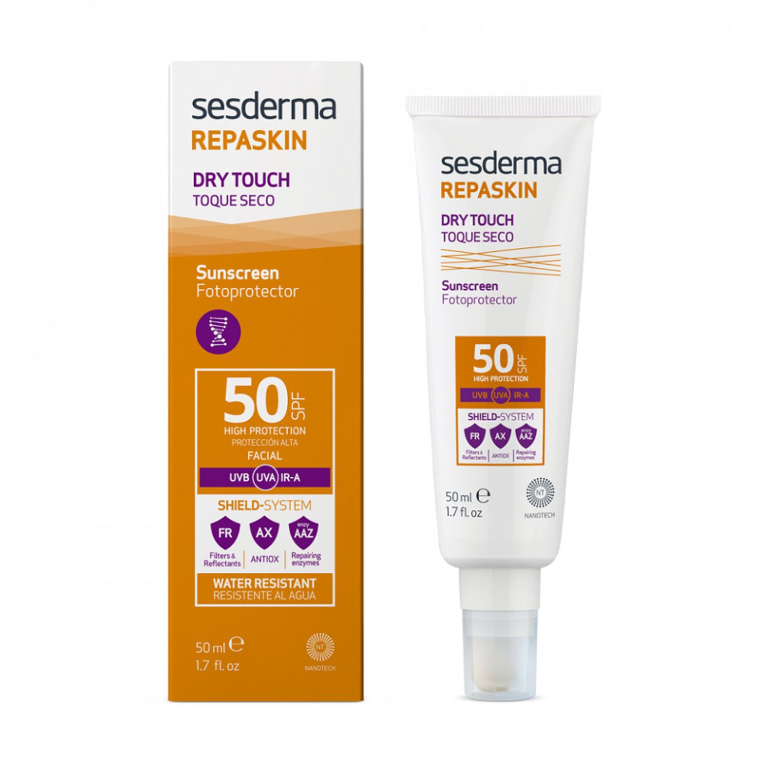 Crema pentru protectie solara cu SPF 50, Sesderma Repaskin Dry Touch, 50 ml fotografia produsului