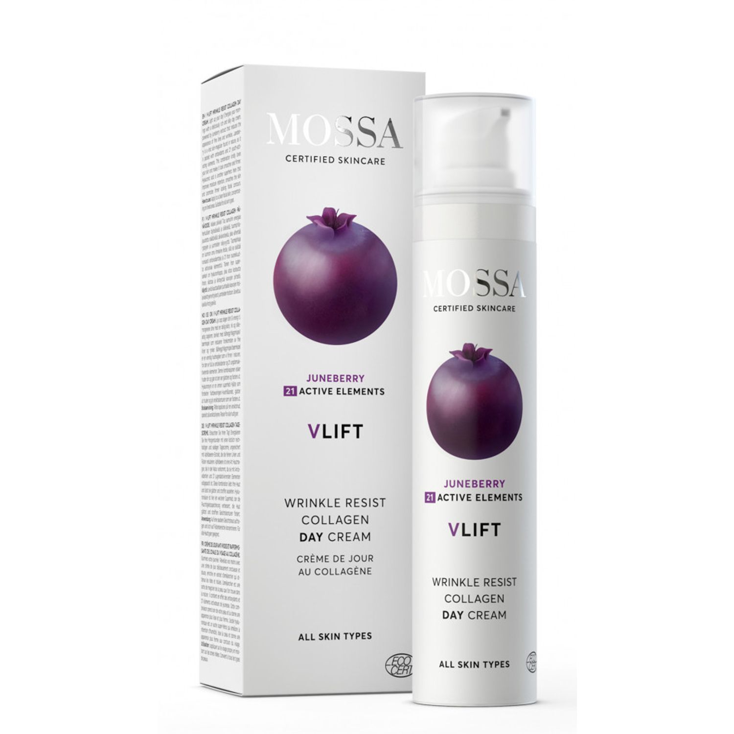 V LIFT Cremă de zi cu colagen WRINKLE RESIST MOSSA fotografia produsului
