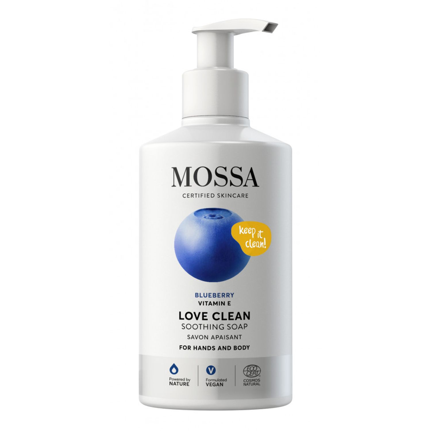 LOVE CLEAN Săpun lichid pentru m&acirc;ini și corp MOSSA fotografia produsului