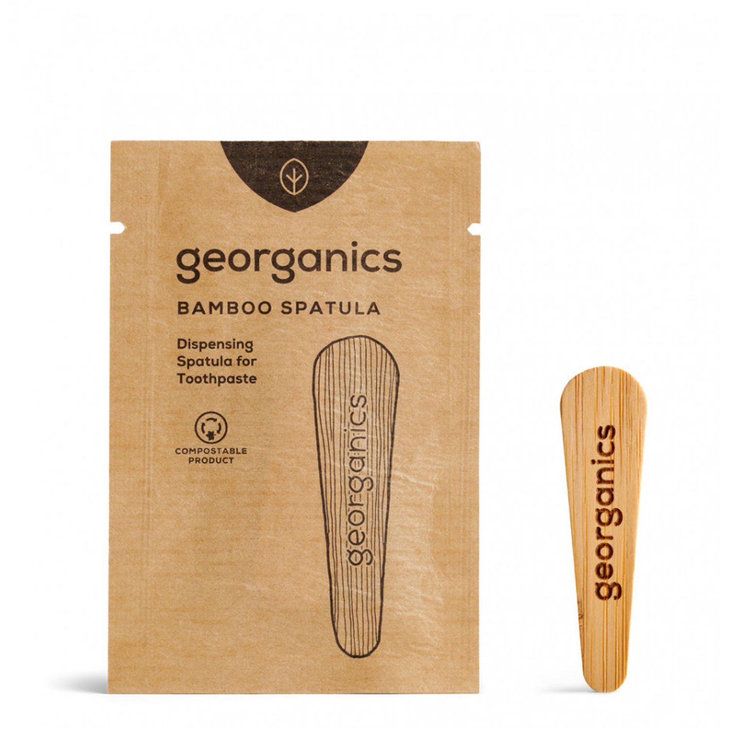 Spatulă din lemn pentru pasta de dinți Georganics fotografia produsului