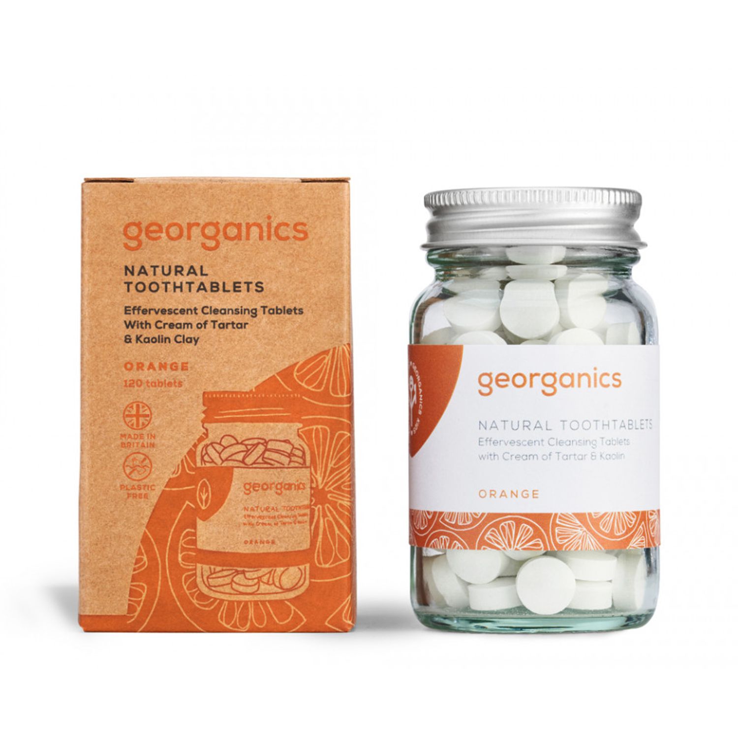 Pastă de dinți tablete ORANGE (120 buc.) Georganics fotografia produsului