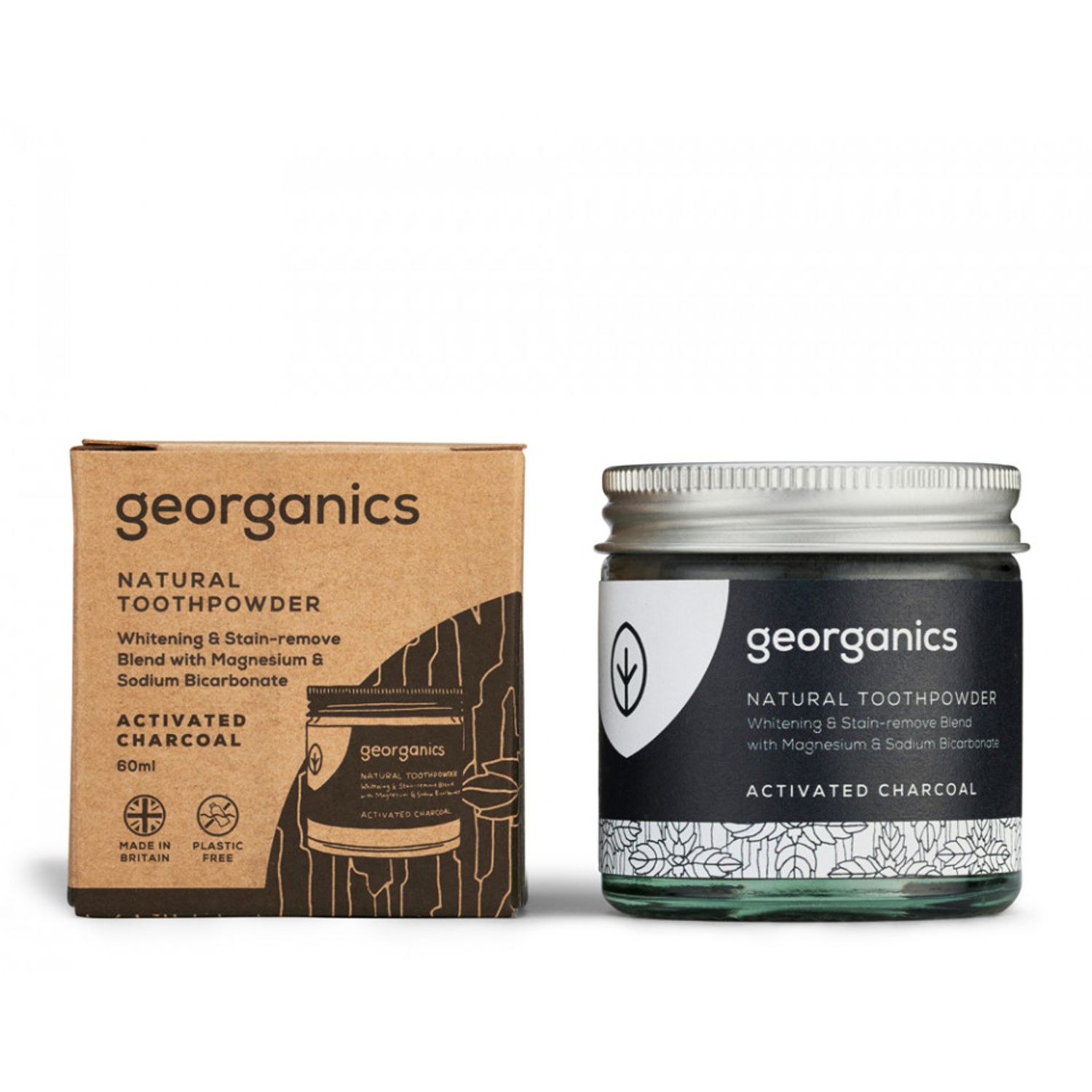 Pastă de dinți pudră CHARCOAL Georganics fotografia produsului