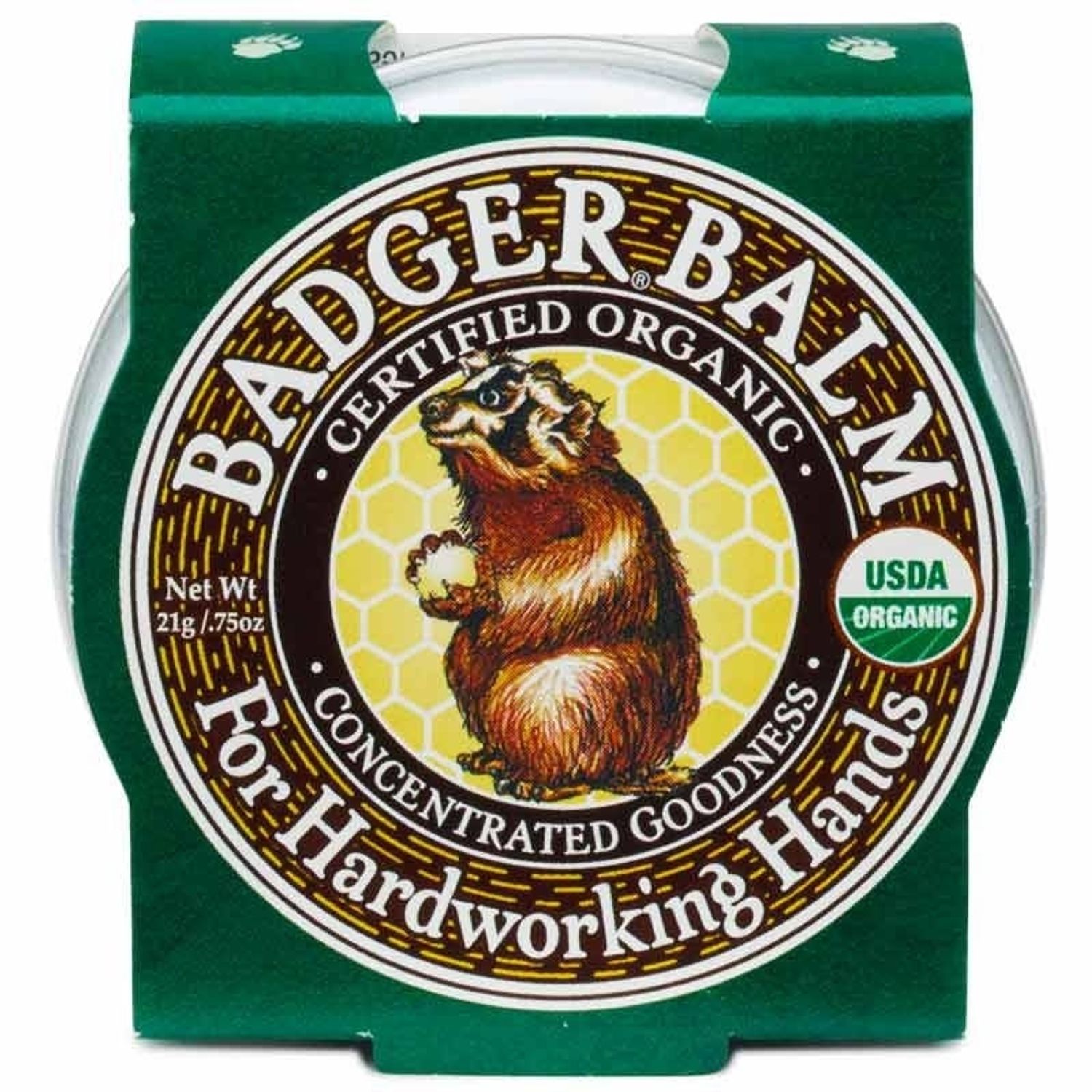 Mini balsam pentru maini crapate si muncite, Badger, 21 g fotografia produsului