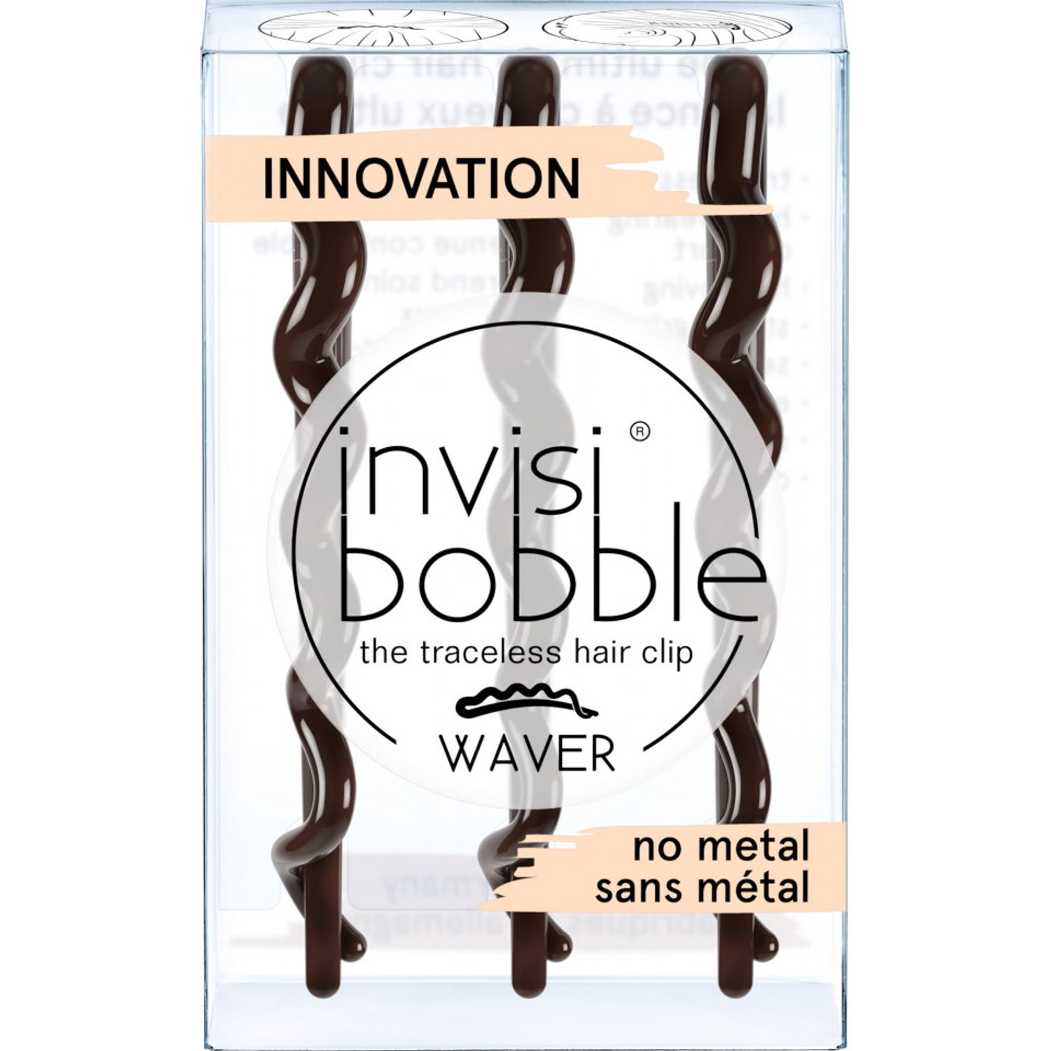 Agrafe pentru par InvisiBobble Waver Pretty Dark, 3buc fotografia produsului