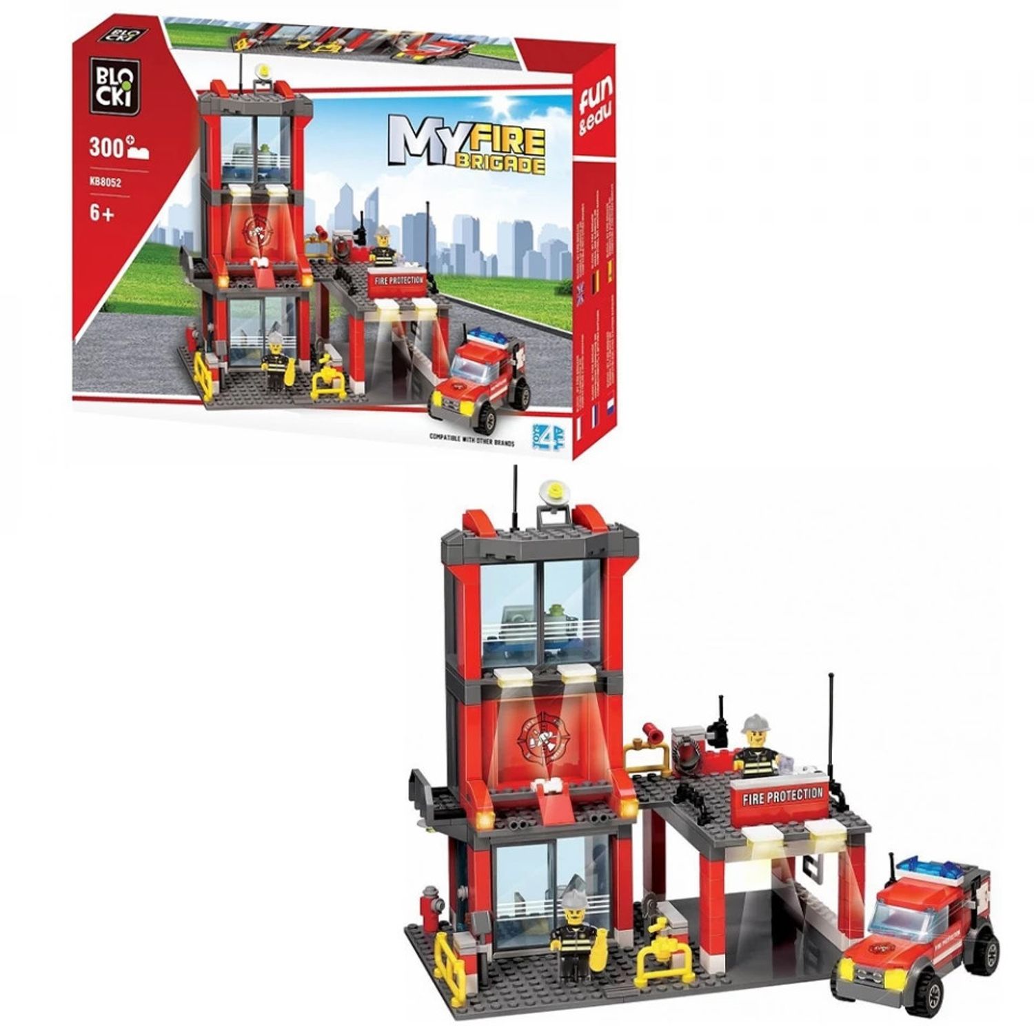 Blocki My Fire Brigade, Statie pompieri, 300 piese fotografia produsului View 3 L