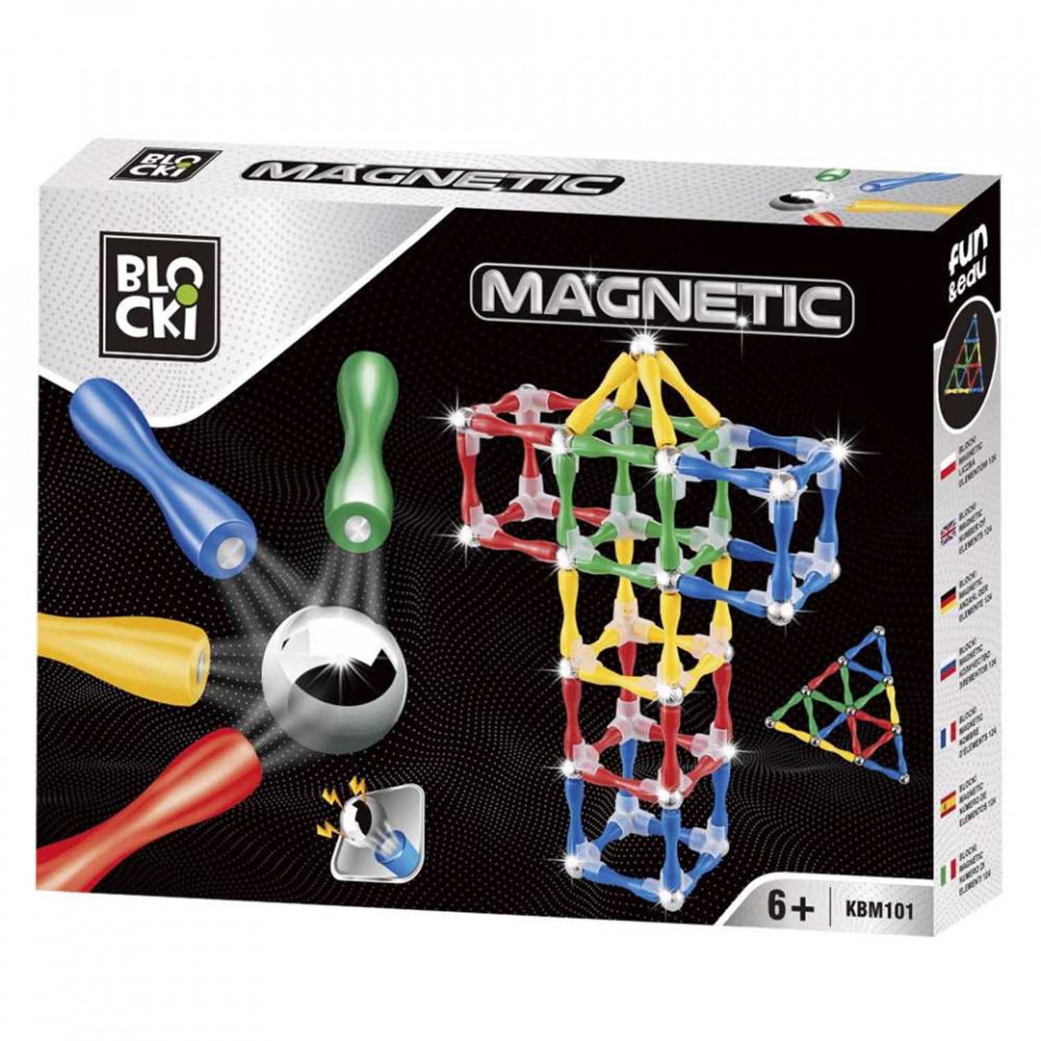 Blocki, joc magnetic, 124 piese fotografia produsului