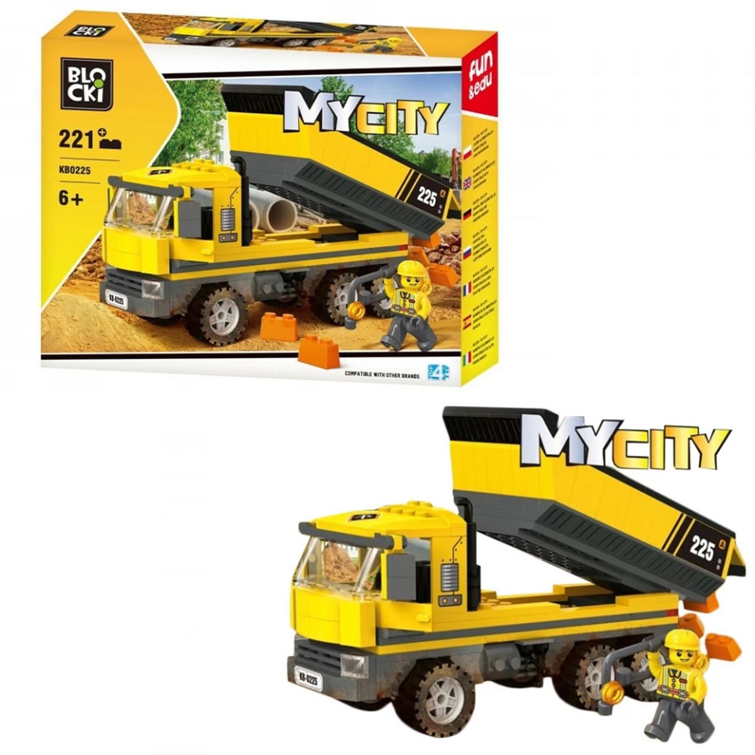 Blocki My City, Camion cu bena, 221 piese fotografia produsului View 4 L