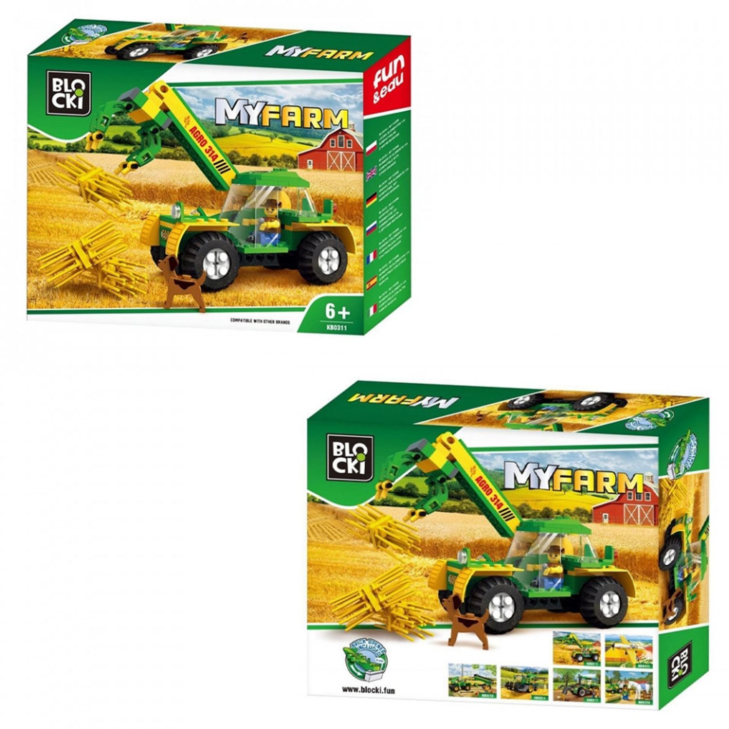 Blocki My Farm, Tractor cu incarcator fotografia produsului View 3 L