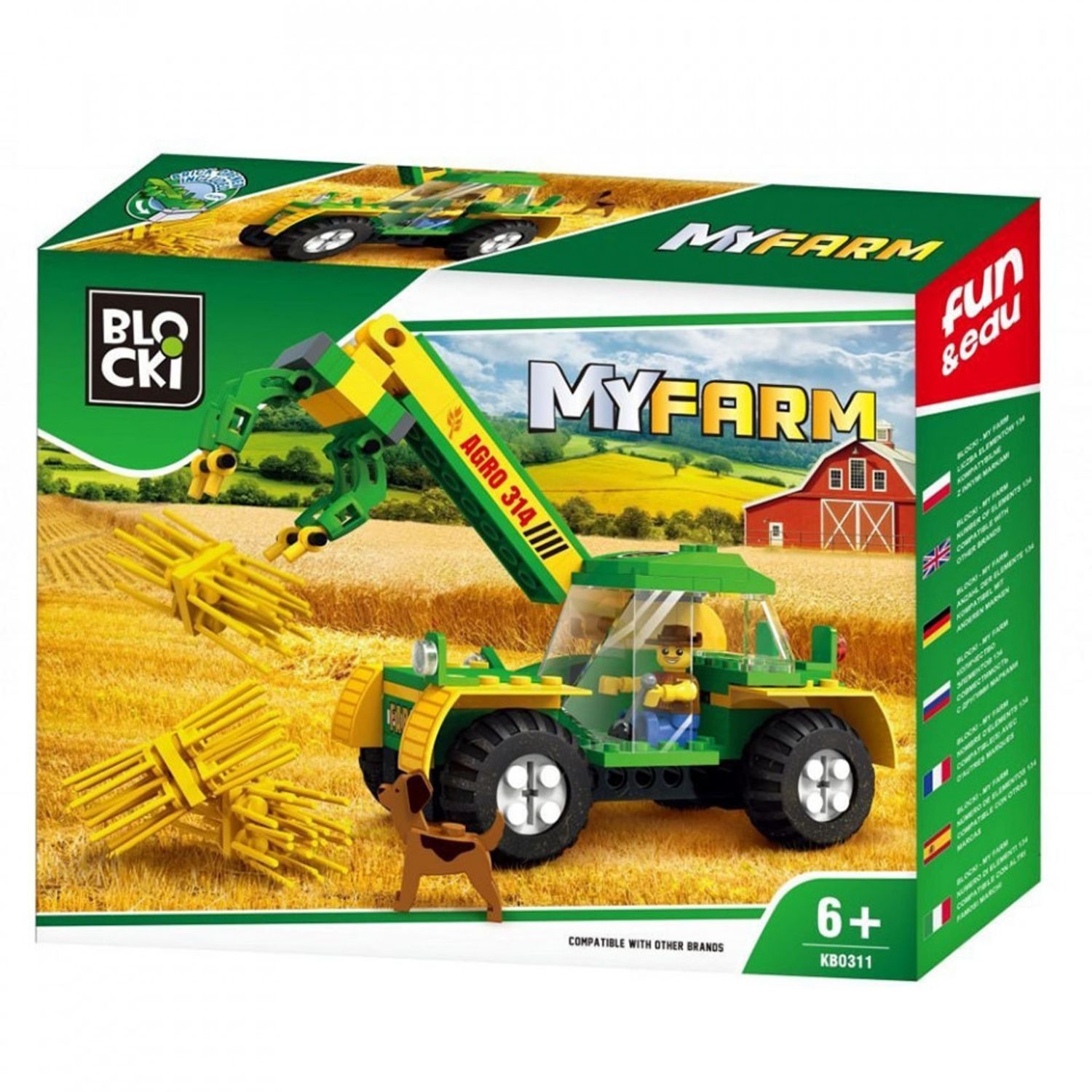 Blocki My Farm, Tractor cu incarcator fotografia produsului View 4 L