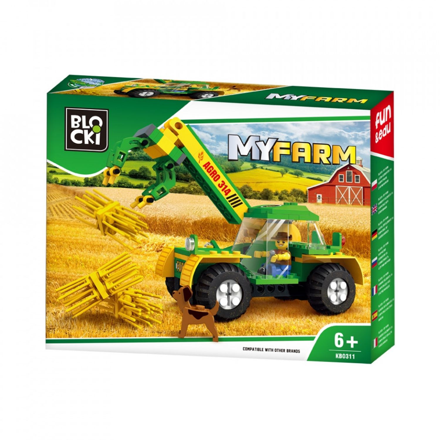 Blocki My Farm, Tractor cu incarcator fotografia produsului
