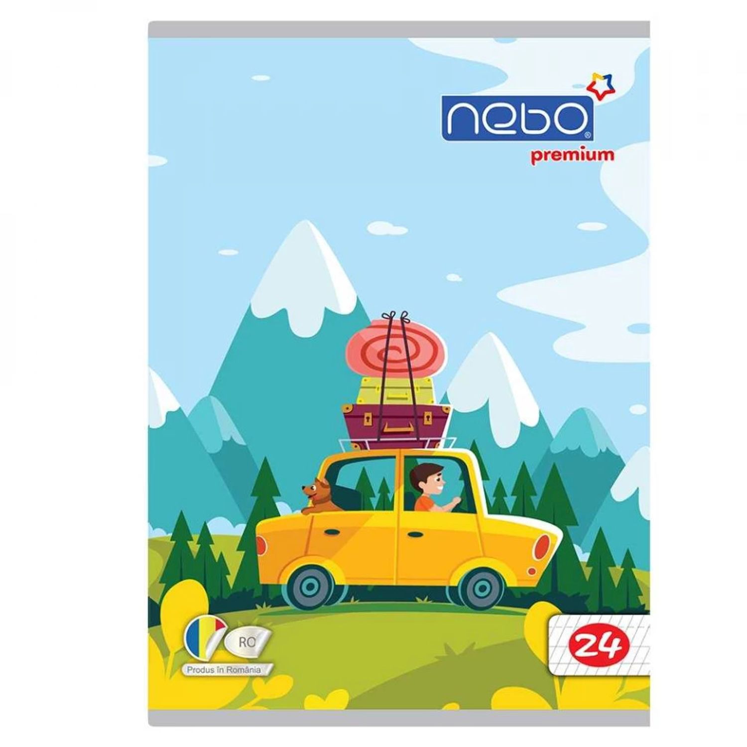 Caiet A5 Tip I, 24 file, NEBO Premium, 80g fotografia produsului View 5 L