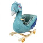 Balansoar pentru bebelusi, Paun, lemn + plus, cu rotile, 66 cm fotografia produsului