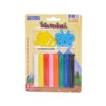 Plastilina 8 culori + forme, pe blister - NEBO fotografia produsului