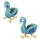 Balansoar pentru bebelusi, Paun, lemn + plus, cu rotile, 66 cm fotografia produsului View 3 S