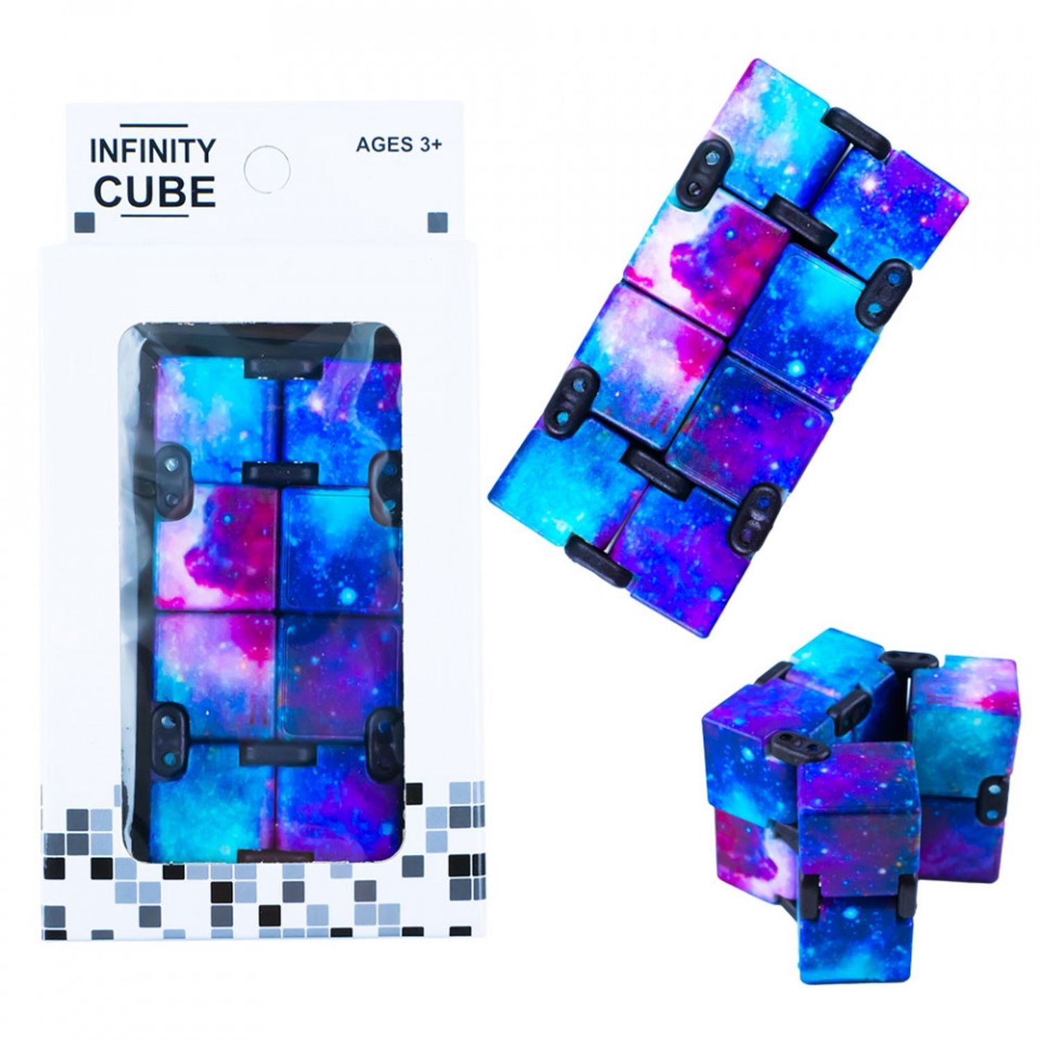 Jucarie antistres, cub miscari infinite, graffiti fotografia produsului