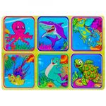 Puzzle lemn, Animale marine fotografia produsului