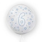 Balon transparent, 45 cm - cifra 6, baieti - TUBAN fotografia produsului