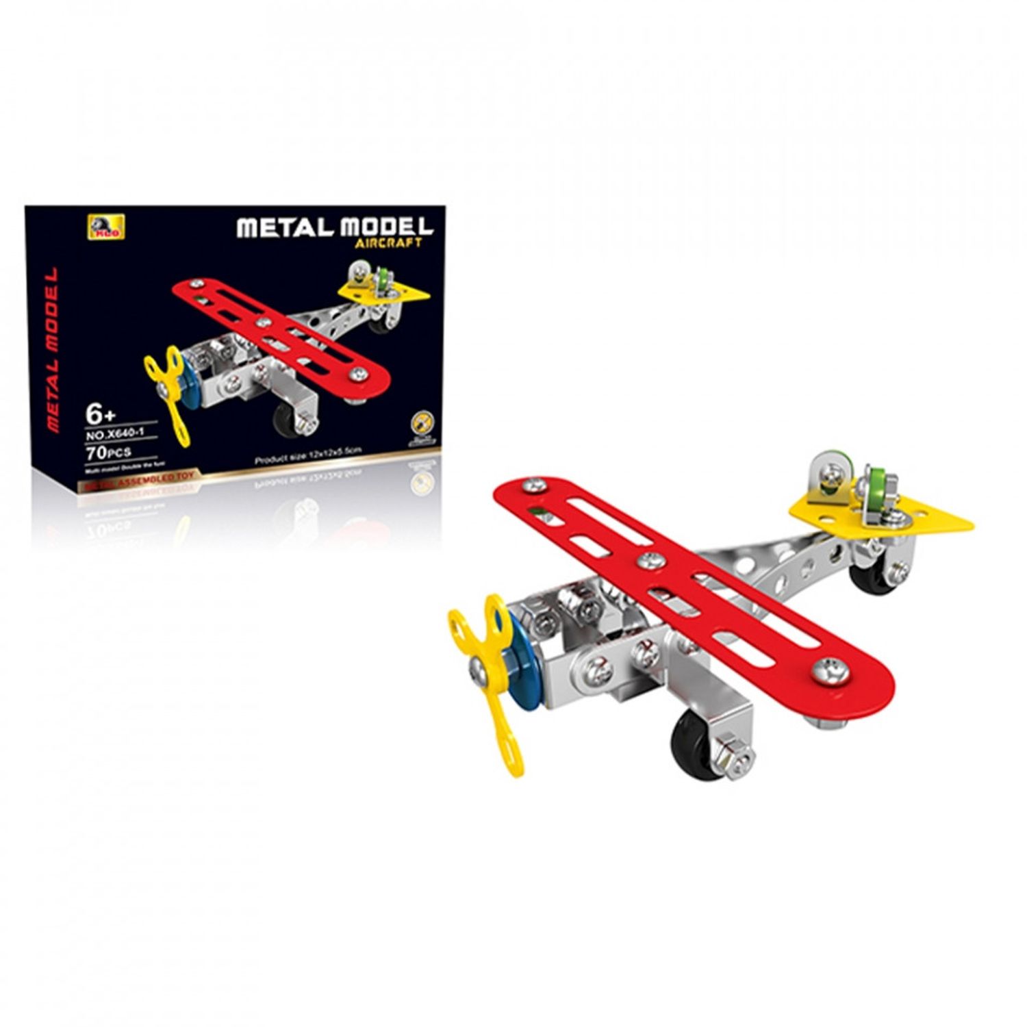 Joc constructii metal, Avion, 70 piese fotografia produsului