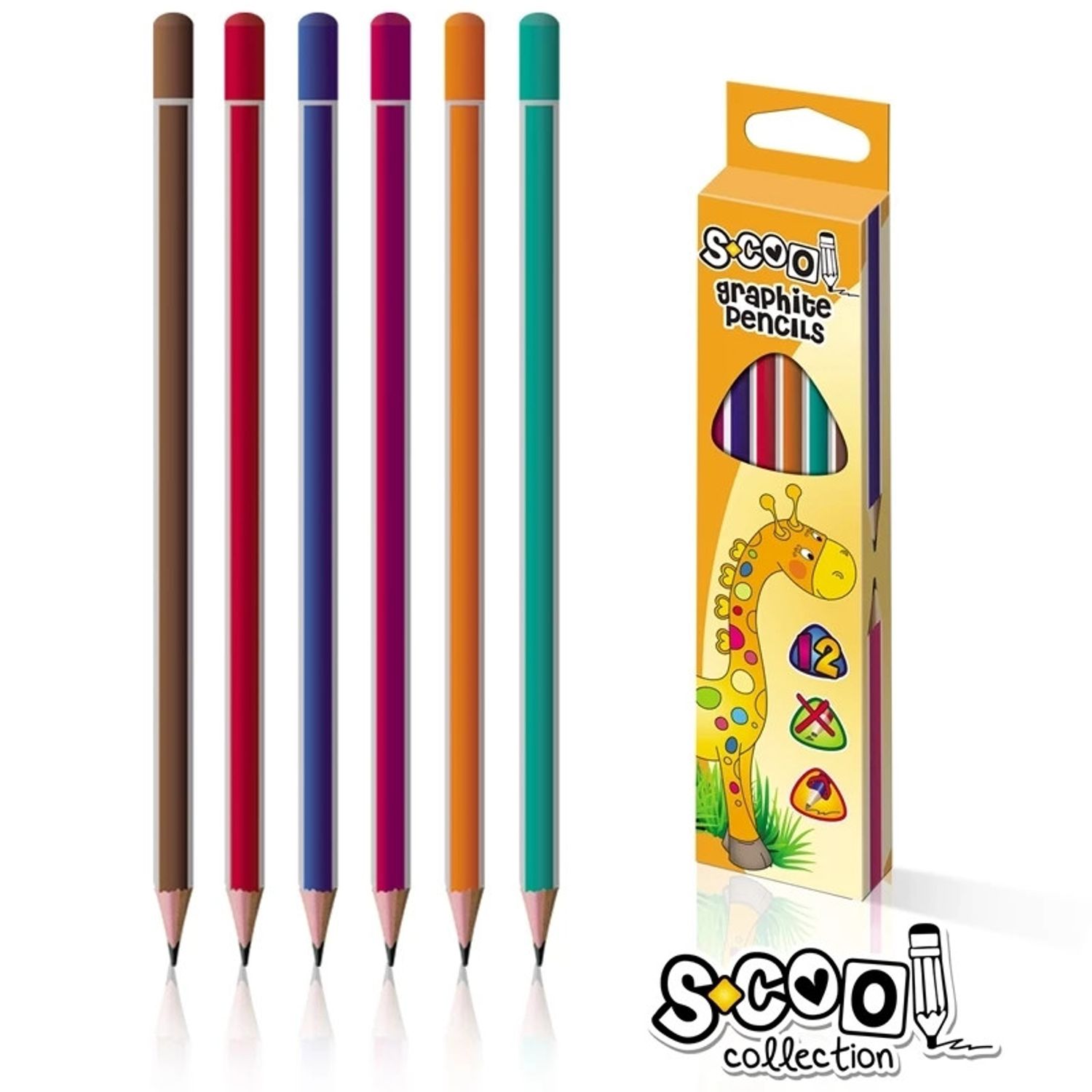 Creion grafit HB, triunghiular, 12 buc/cutie - S-COOL fotografia produsului View 3 L