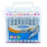 Markere cu 2 capete, 6mm-3mm, 60 cul/set - S-COOL fotografia produsului View 2 S