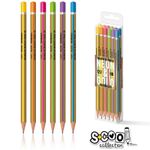 Creion grafit HB, neon/gold, 12 buc/cutie - S-COOL fotografia produsului View 4 S