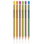 Creion grafit HB, neon/gold, 12 buc/cutie - S-COOL fotografia produsului View 2 S