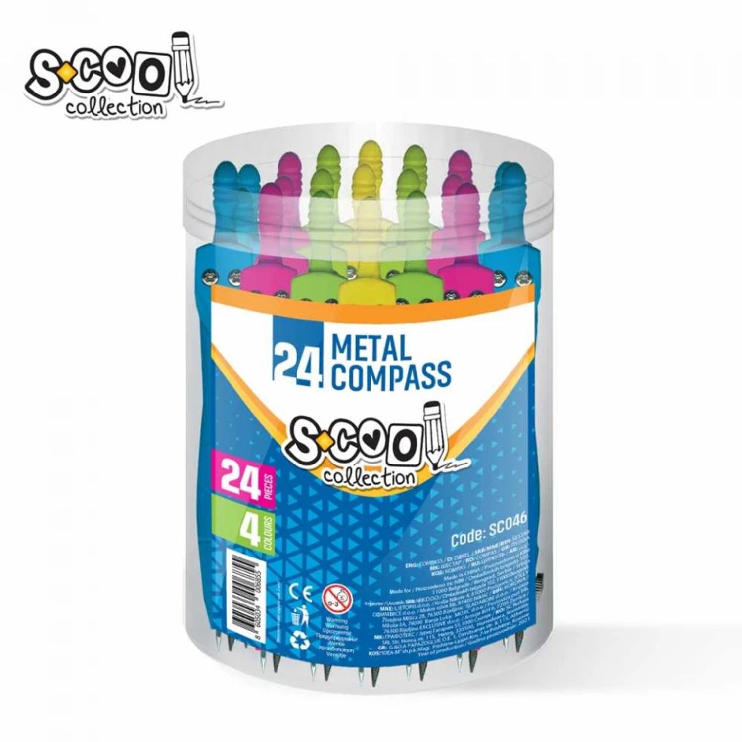 Compas, 24 buc/cutie PVC - S-COOL fotografia produsului