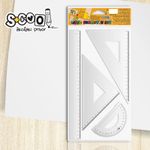 Trusa geometrie, 4 piese/set, liniar 30 cm - S-COOL fotografia produsului View 2 S