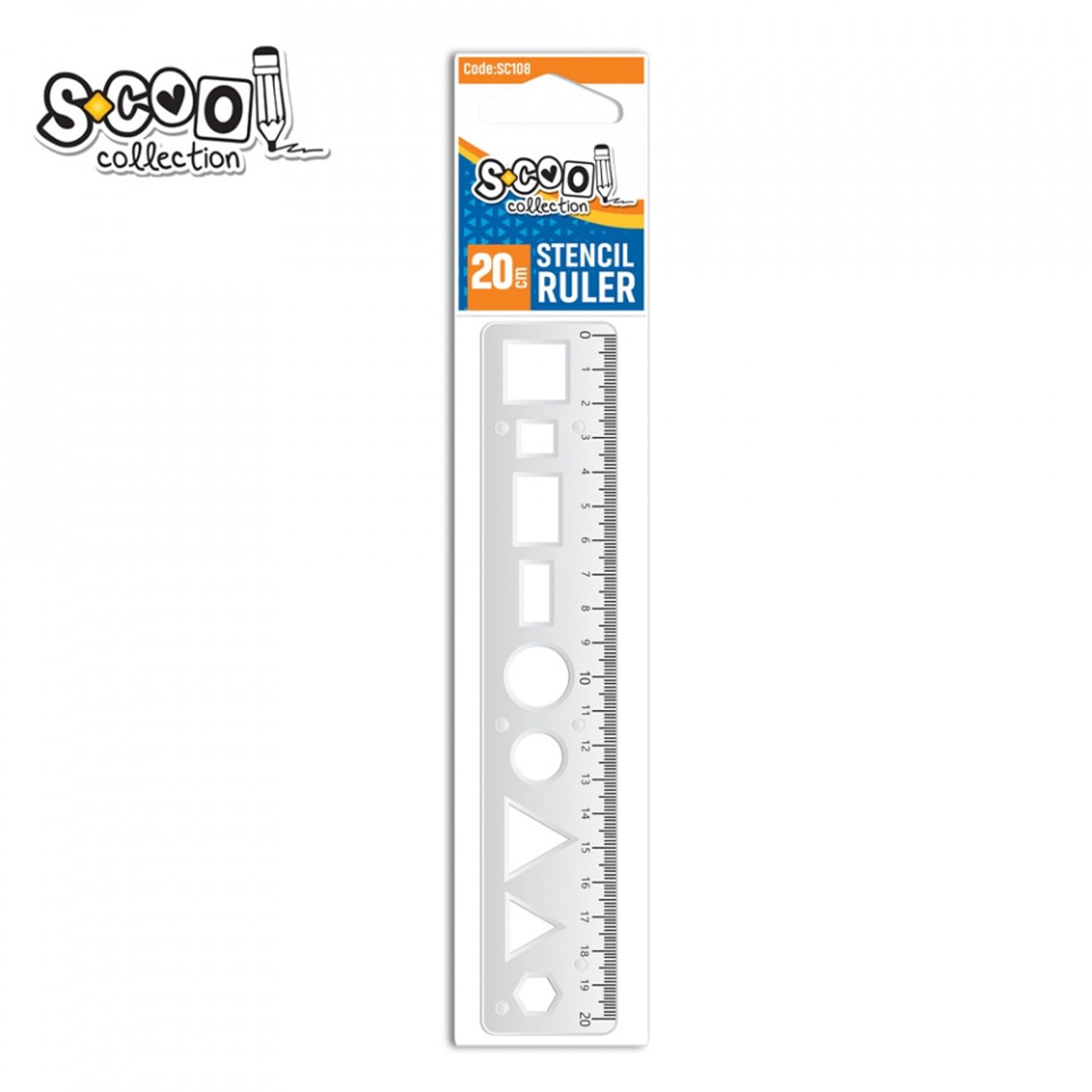 Liniar cu sabloane geometrice, 20 cm - S-COOL fotografia produsului