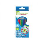 Creioane color, antibacteriale, 12 cul/set - S-COOL fotografia produsului