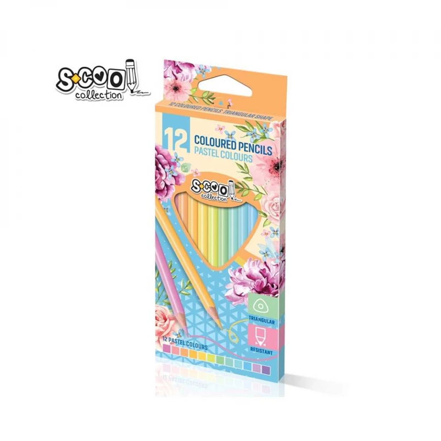 Creioane color, pastel, 12 cul/set - S-COOL fotografia produsului