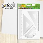 Trusa geometrie, 4 piese/set, liniar 20 cm - S-COOL fotografia produsului View 2 S