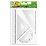 Trusa geometrie, 4 piese/set, liniar 20 cm - S-COOL fotografia produsului View 3 S