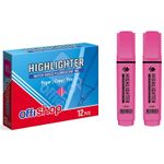 Textmarker fluorescent roz, 1-5 mm, 12 buc/set - OFFISHOP fotografia produsului
