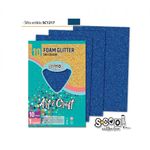 Hartie buretata, glitter, albastra, 10 buc/set, 20x30 cm - S-COOL fotografia produsului