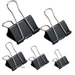 Clipsuri metalice, negre, 32mm, 12buc/set - OFFISHOP fotografia produsului