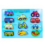Puzzle din lemn, incastru, Vehicule fotografia produsului