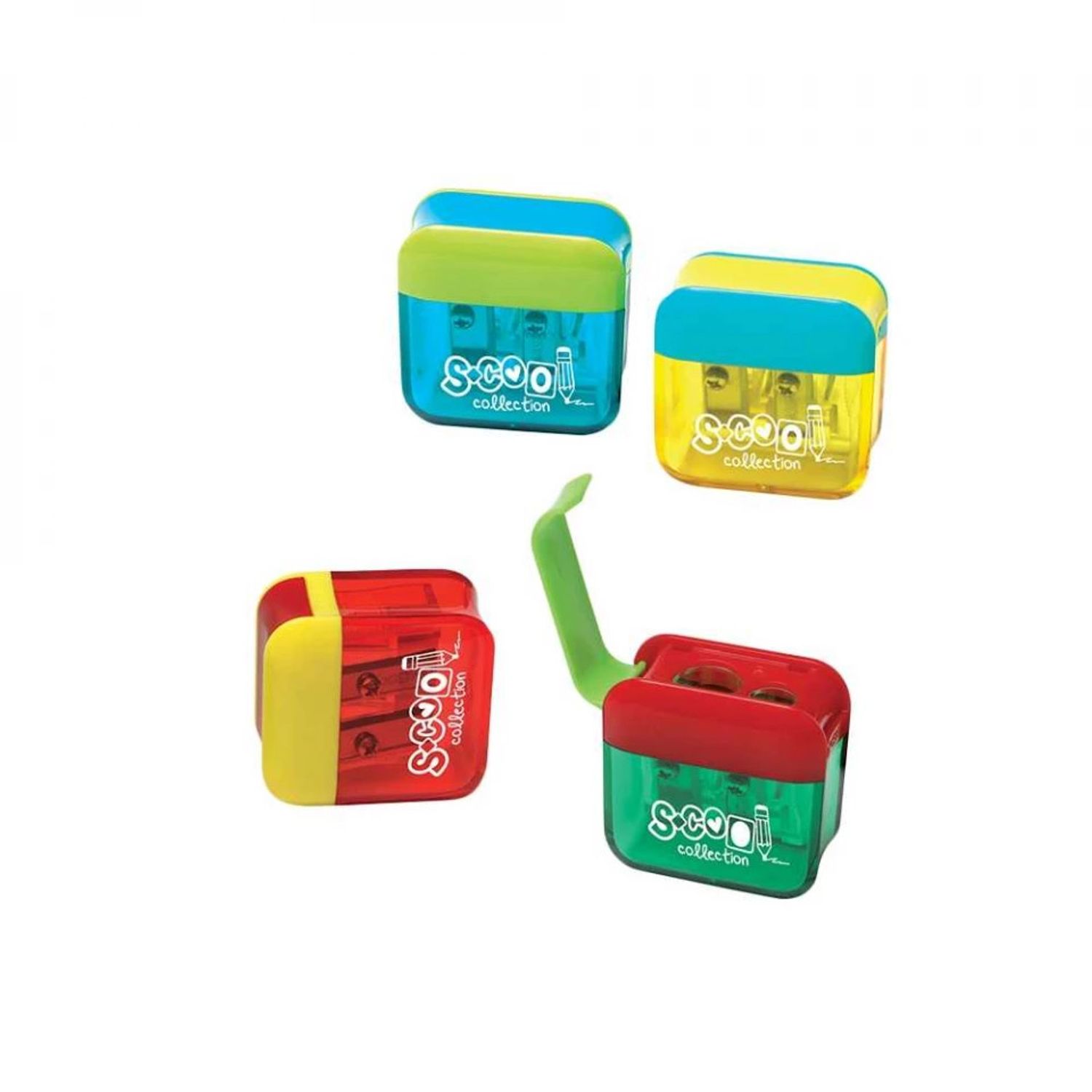 Ascutitoare dubla, cu container, 24 buc/display - S-COOL fotografia produsului
