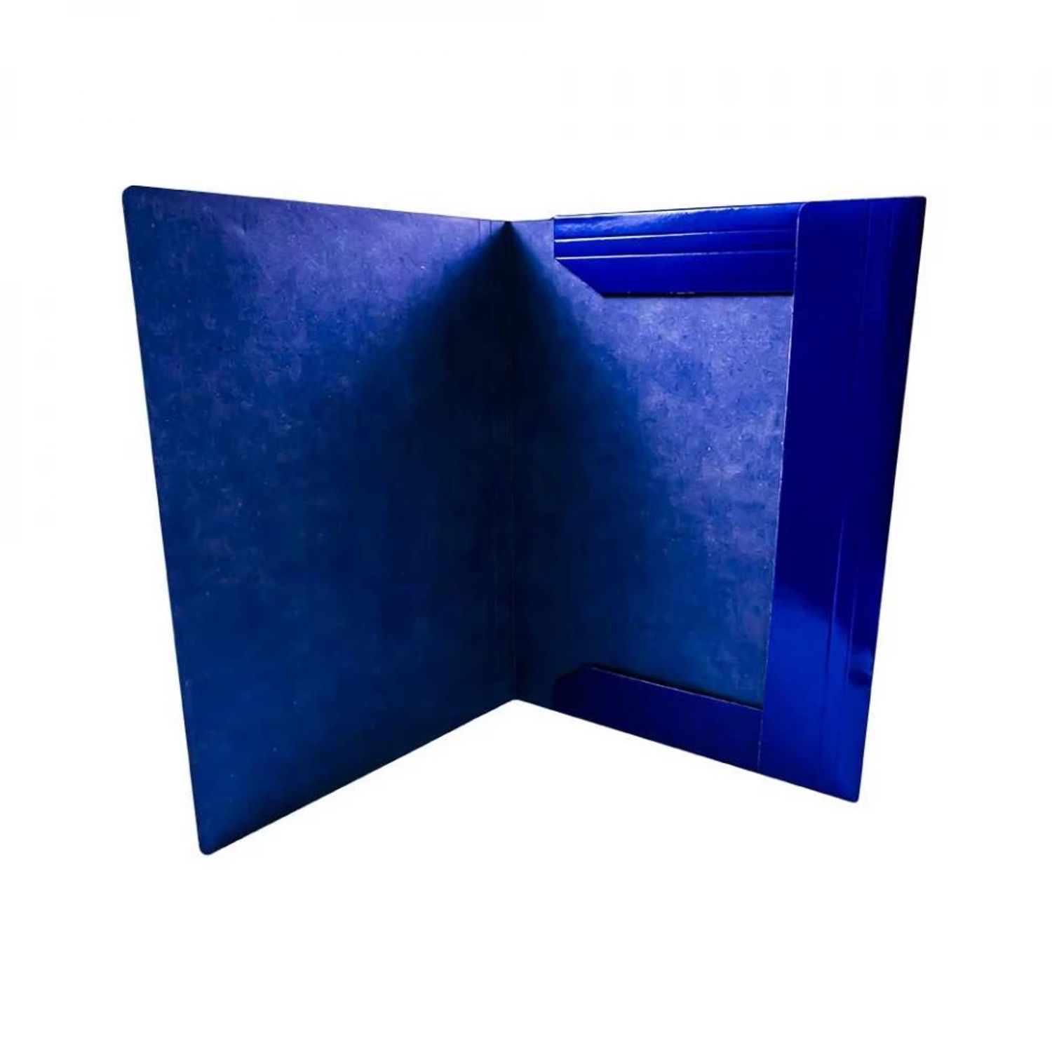 Mapa F4 cu elastic, din carton, 600 g/mp, albastra - OFFISHOP fotografia produsului View 3 L