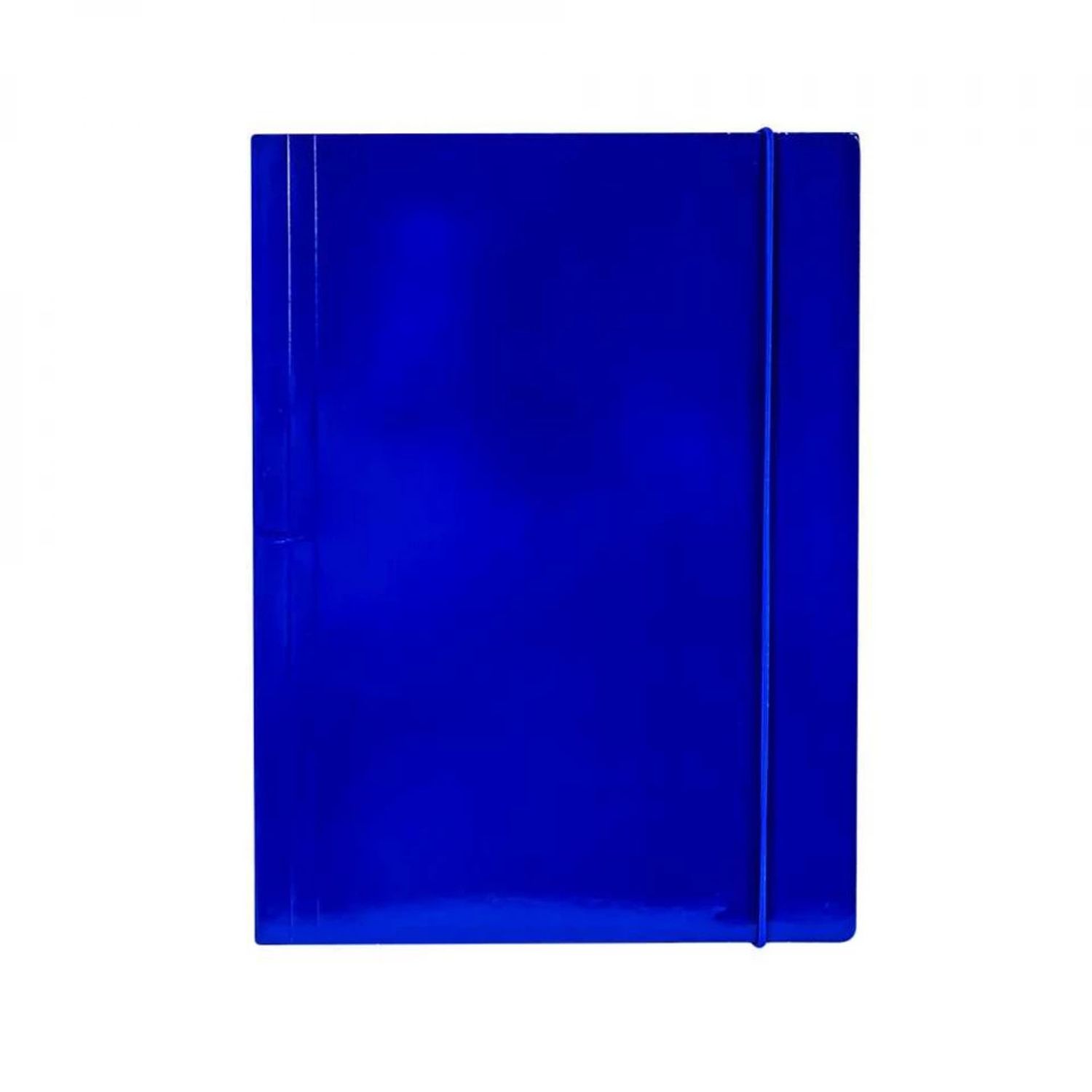 Mapa F4 cu elastic, din carton, 600 g/mp, albastra - OFFISHOP fotografia produsului View 2 L
