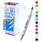 Markere cu 2 capete, 6mm-3mm, 12 cul/set - S-COOL fotografia produsului View 3 S