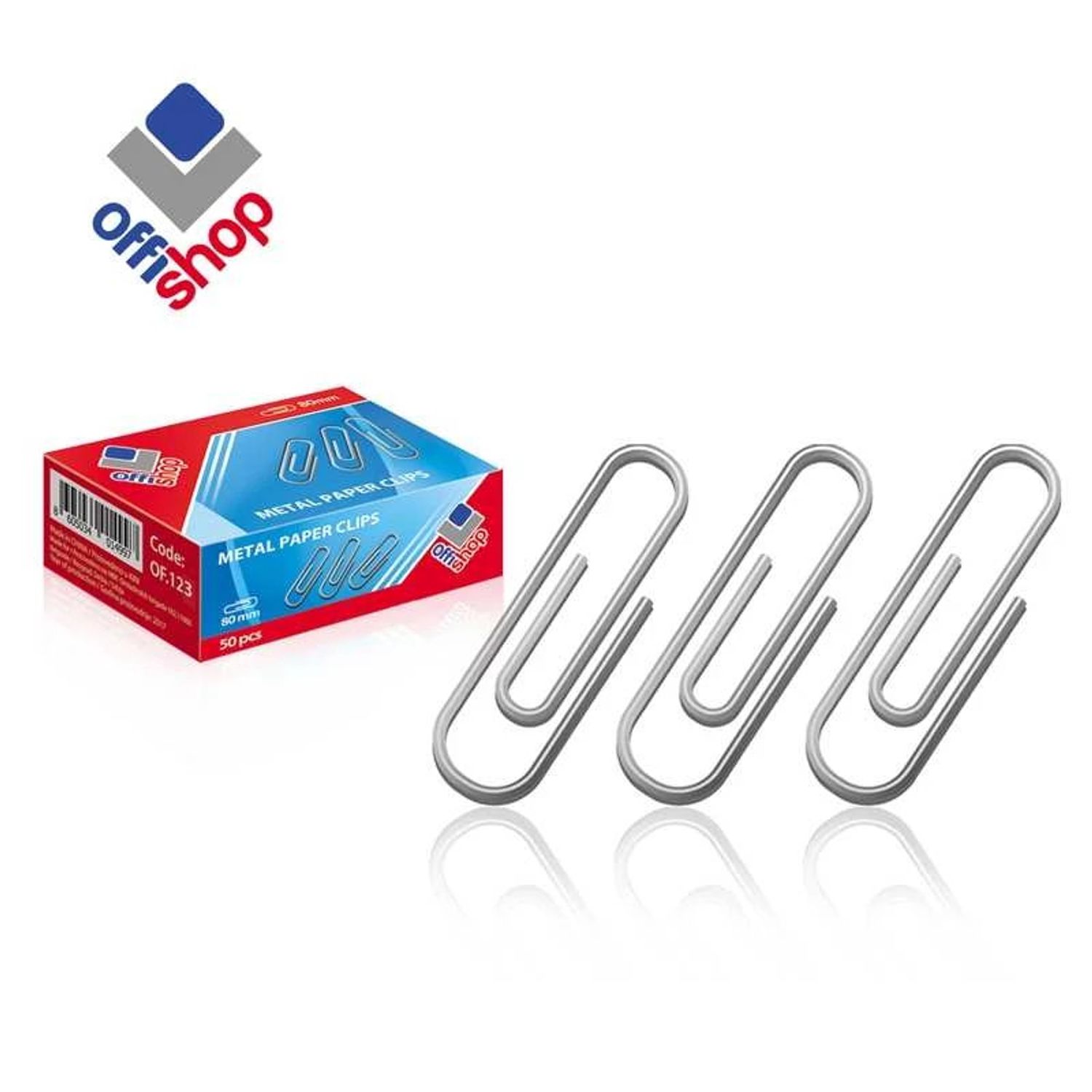 Agrafe birou metalice, 78mm, 50buc/cutie - OFFISHOP fotografia produsului