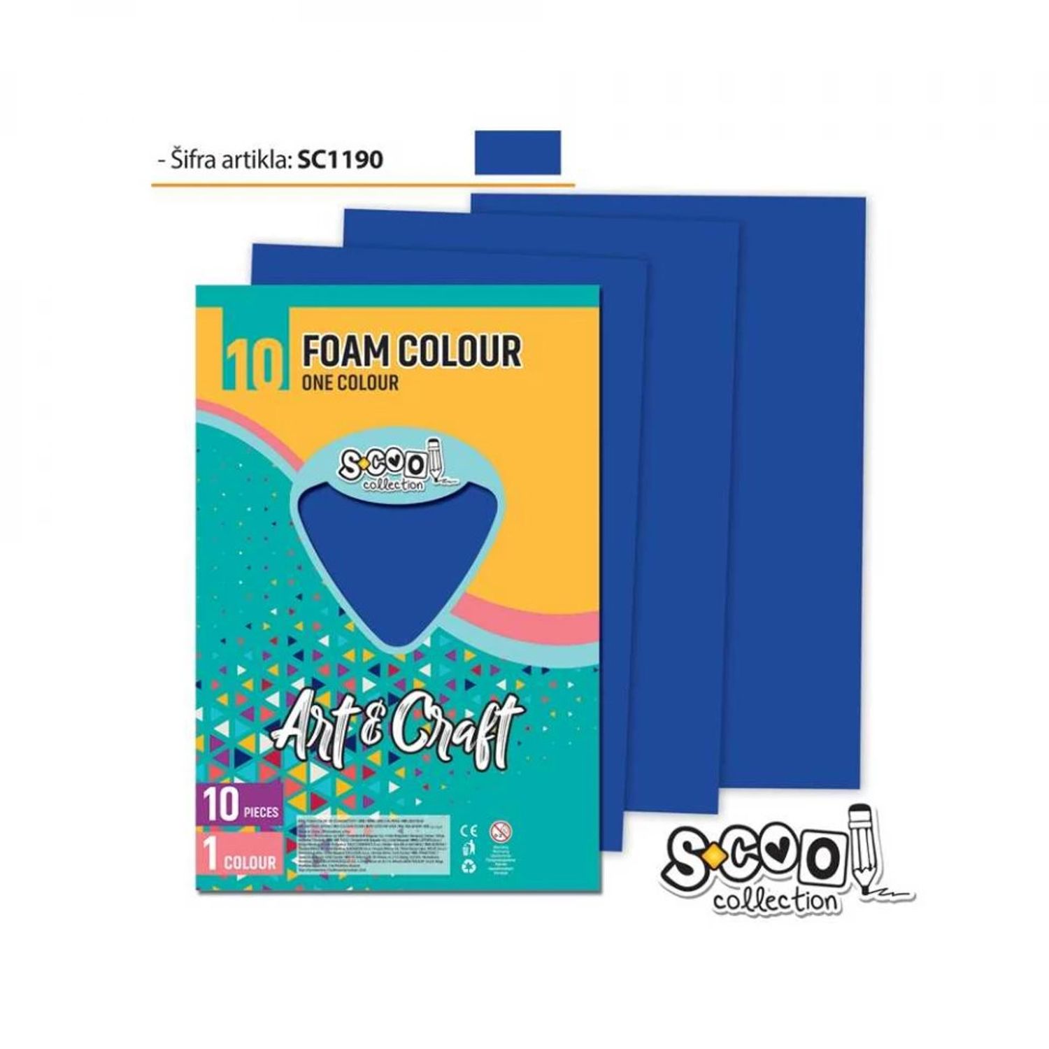 Hartie buretata, albastra, 10buc/set, 20x30 cm - S-COOL fotografia produsului