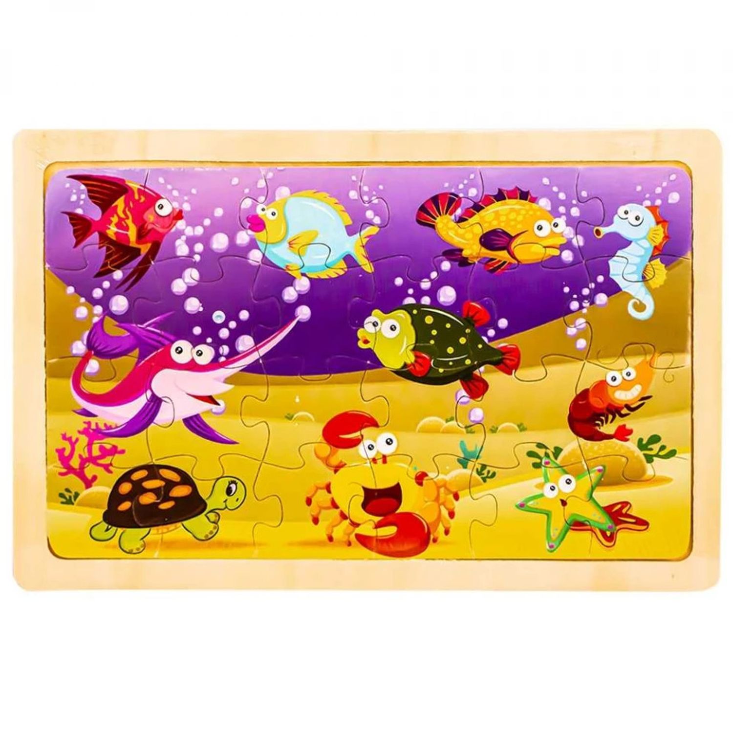 Puzzle lemn, 24 piese, Lumea subacvatica 2 fotografia produsului