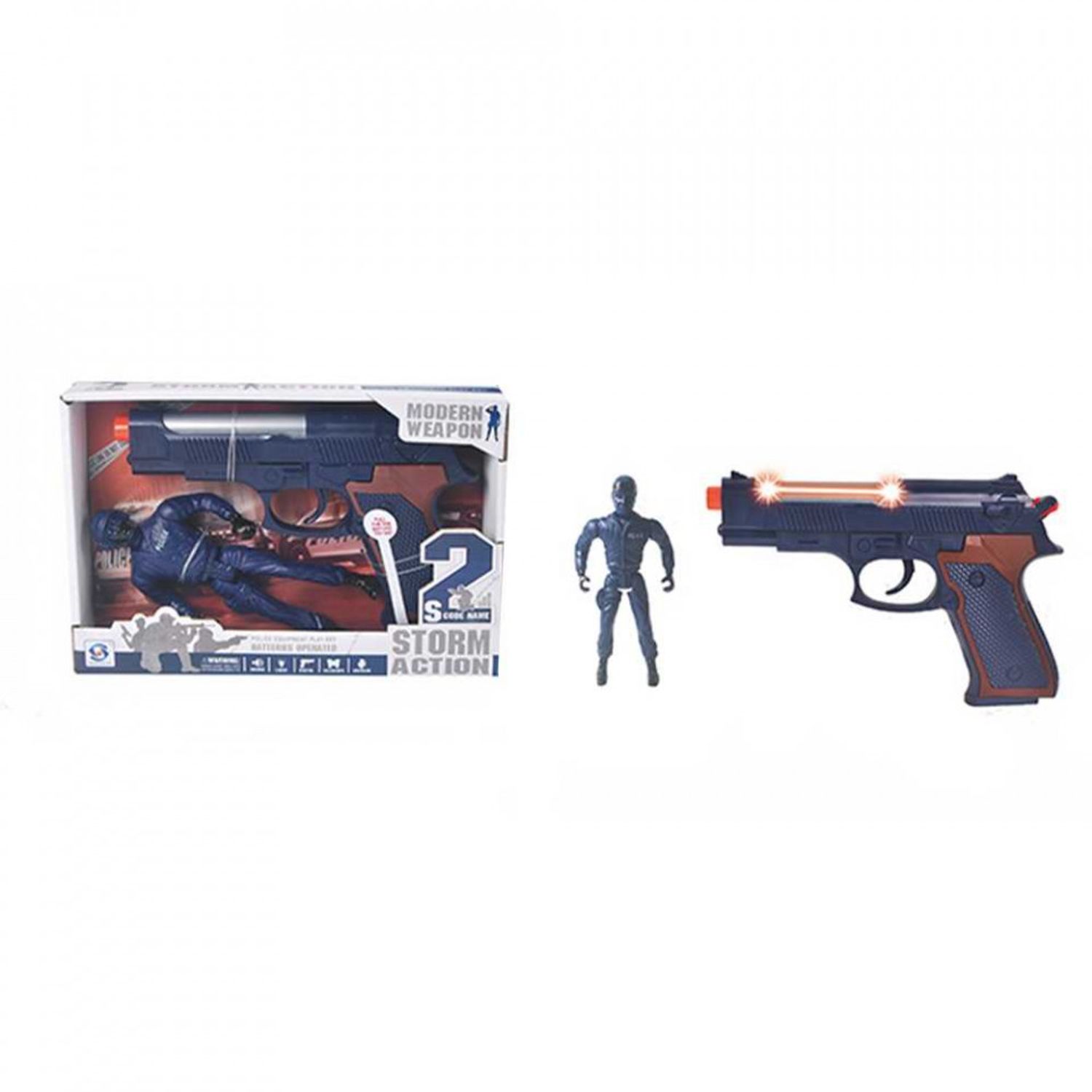 Pistol politist + figurina fotografia produsului