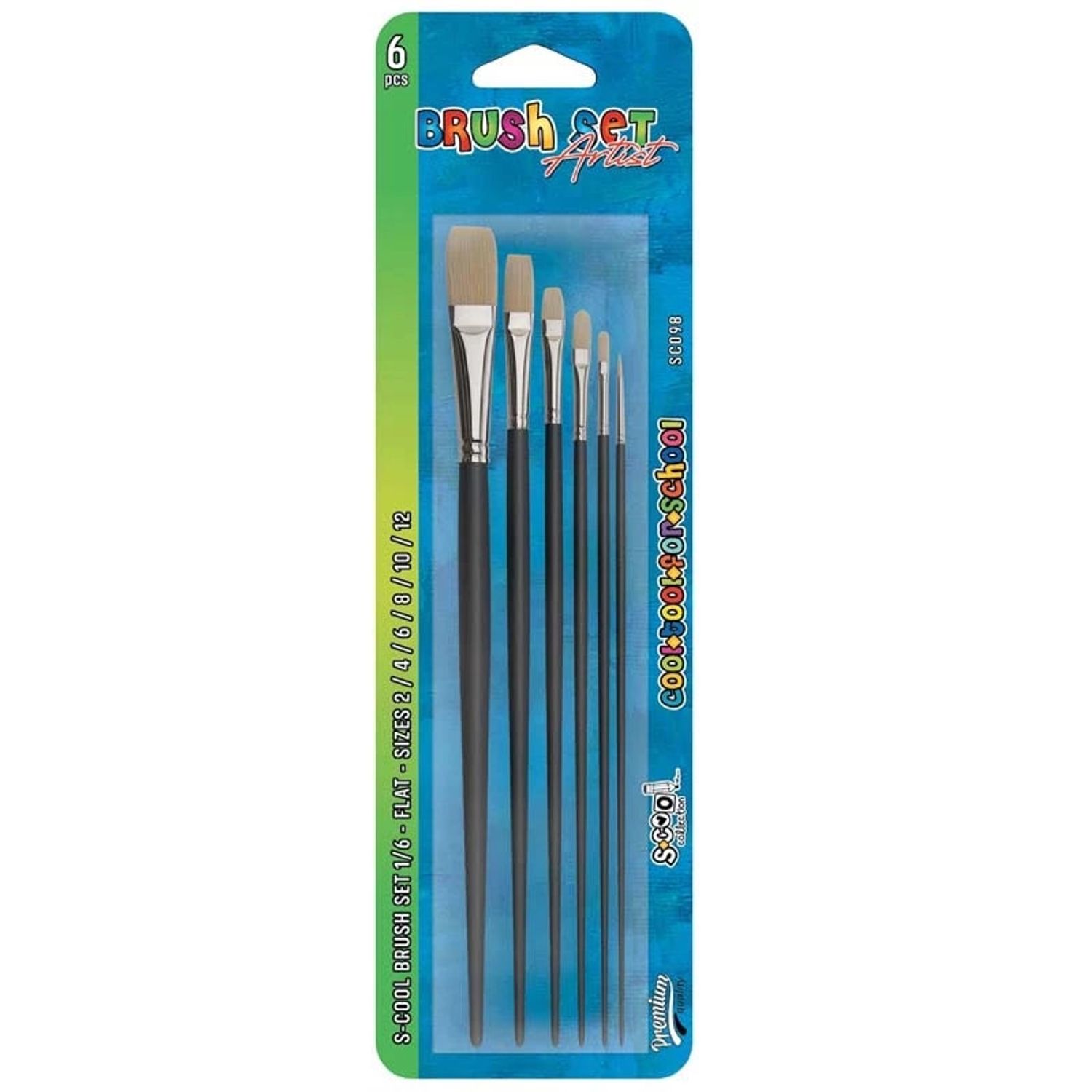 Pensule varf tesit, 6 buc/blister - S-COOL fotografia produsului View 3 L